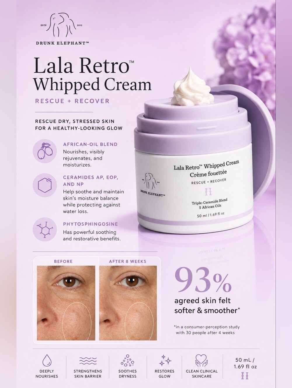 Drunk Elephant Lala Retro Whipped Cream 50 mL